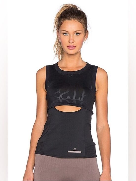 Stella McCartney Tops - Adidas Stella McCartney ClimaCool Run Perf Tank in Black Size Medium